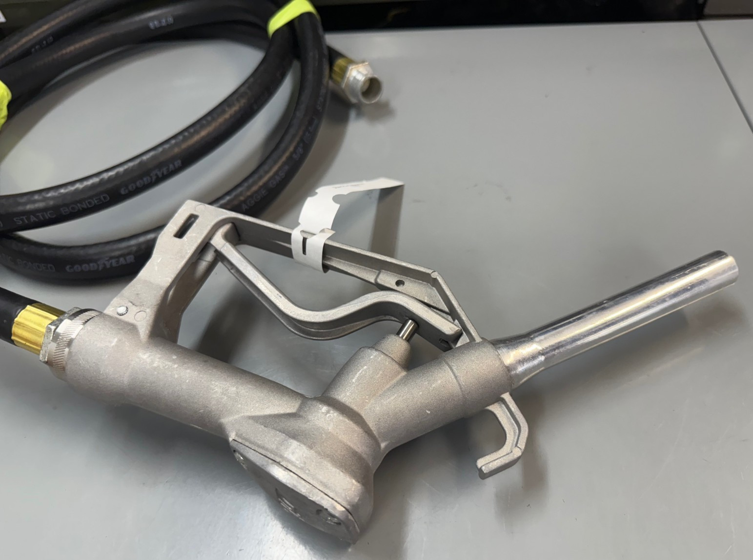 Genuine Aggie Gas Goodyear 5/8" Static Bonded Hose with GPI Manual Fuel Nozzle