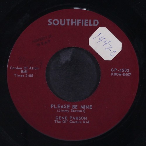 GENE PARSON: wreck of the ol' number nine / please be mine SOUTHFIELD 7" Single - Picture 2 of 2