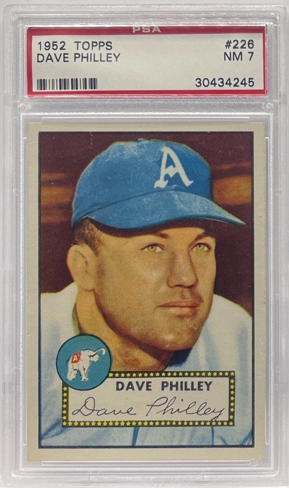 1952 Topps - Dave Philley (#226)  Philadelphia Athletics PSA 7 NM GRADED