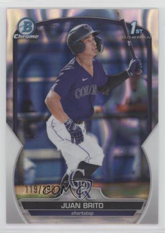 2023 Bowman Chrome Prospects Lava Refractor 119/399 Juan Brito #BCP-77 sl7