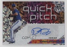 2021 Panini Mosaic Quick Pitch Dane Dunning #QPA-DD Auto 7u1