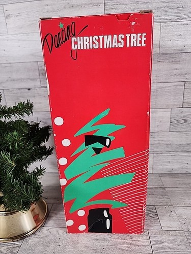 Vintage Gemmy Dancing Christmas Tree 12" w/ Box & Instructions 1989 *For Parts* - Picture 4 of 12