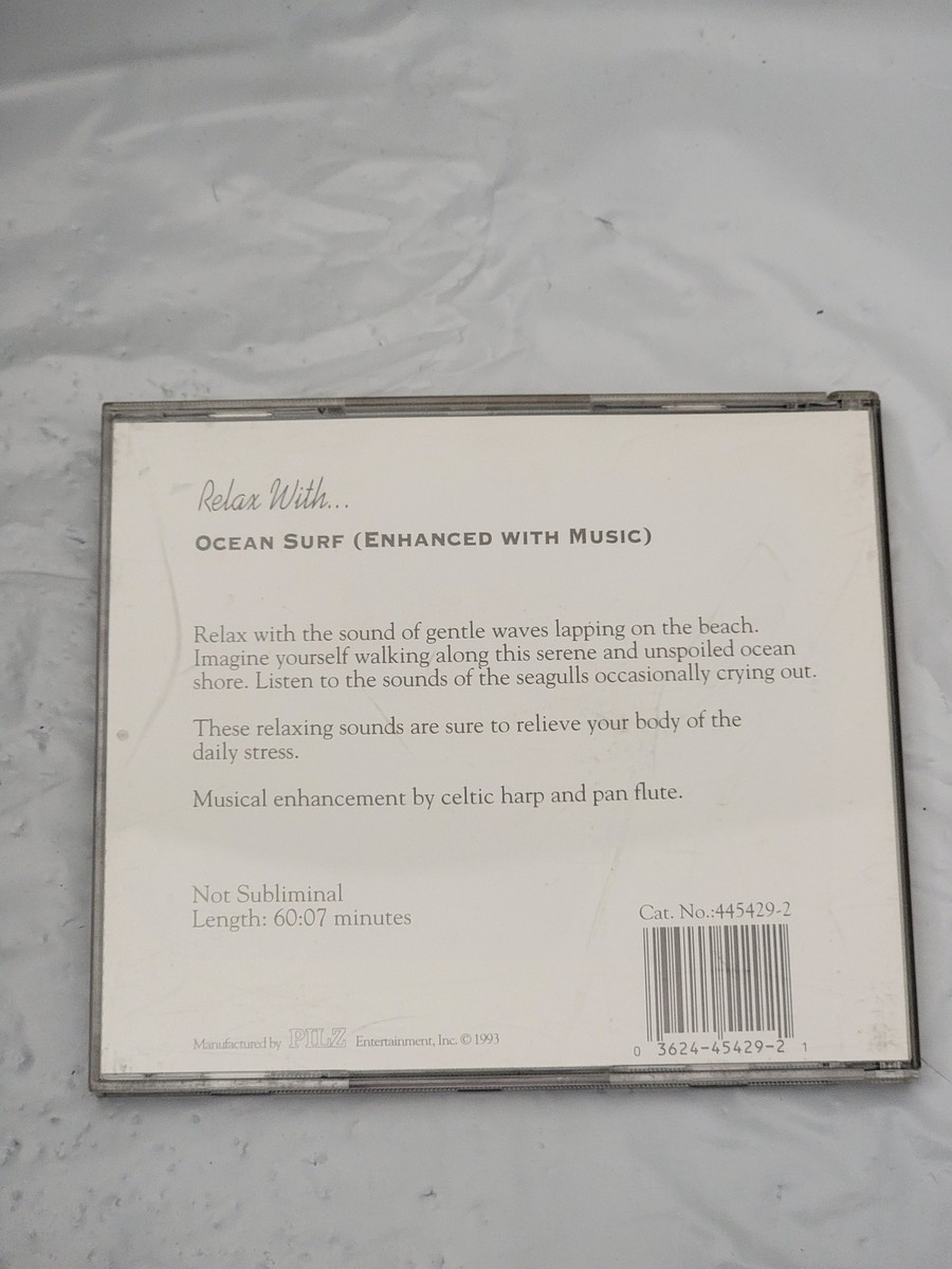 Relax With Ocean's Relaxing Surf CD Enhanced Music Celtic Harp Pan