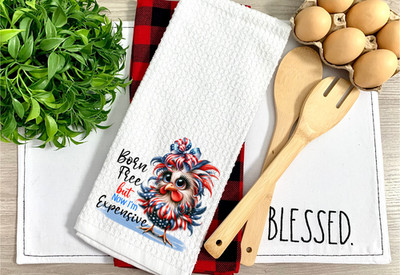 Born Free, Waffle Weave Dish Towel/Dish Cloth, Micro Fiber (T202)