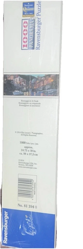 1000 Piece Panorama Interlock Puzzle "Riomaggiore At Dusk" 24.75 in. x 10 in. - Image 3 of 4