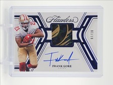 FRANK GORE 2025 FLAWLESS SIGNATURE GLOVES PATCH SAPPHIRE AUTO /10 Q5151