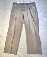 Carhartt Canvas Carpenter Pants Men Size 40x30 Loose Fit Brown Workwear B159 MUS