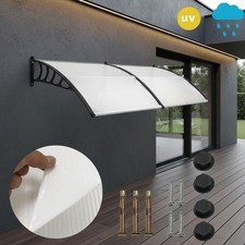 Vordach Haustürvordach 240CM Kunststoff  Pultvordach Tür Überdachung Haus Dach