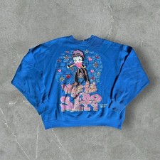 Vintage Betty Boop Sweatshirt Mens XL Blue 90s 1994 What's That Ya Say Pullover