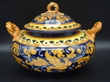 DERUTA ITALIAN MAJOLICA COVERED TUREEN ~ A. BAFFONI ~ RAFFAELLESCO RENAISSANCE