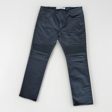 Men’s Express Jeans Rocco Slim Fit Skinny Moto Black 34x30 Stretch