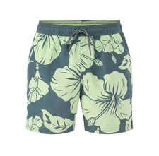 No Boundaries Mens Elastic Waist Short/Swim 6" Inseam. Tropical. Sz: S 28-30 .