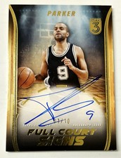 2023-24 Topps 3 Tony Parker Full Court Signs Gold On Card AUTO #1/10!! SPURS!!