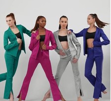 Weissman Mixify Metallic Lipstick Costume 3-Piece Suit - Blazer, Pants, Bra -MA