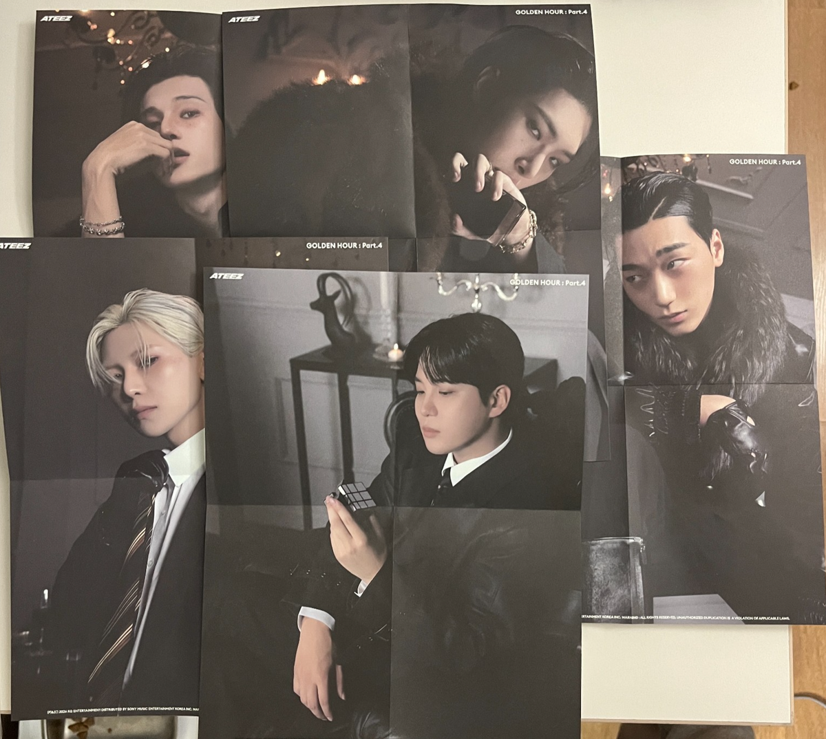 ATEEZ 5 Mini Poster SET Album Golden Hour Part.4 Official Kpop | eBay