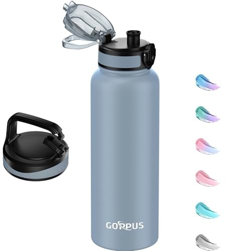 GOPPUS 1.2L/40oz Stainless Water Bottle  Assorted styles , colors 