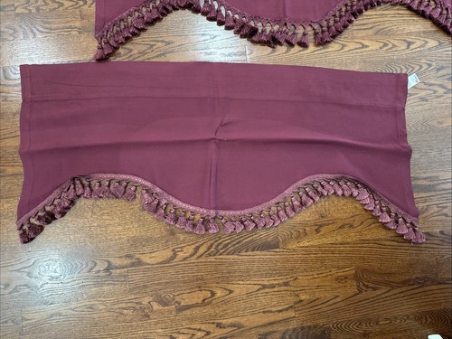 Set Of 3 - Jcpenny Home Burgundy Valances - Picture 4 of 8