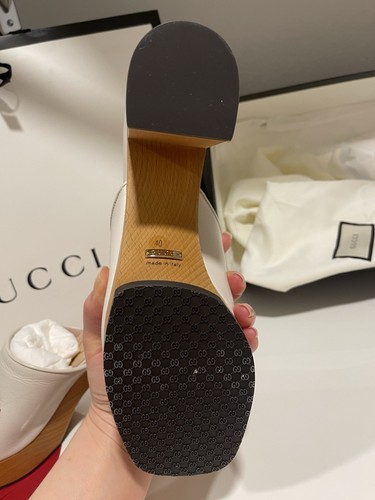Authentic women’s Gucci Off White Platform Mules 9 (40) - Picture 3 of 6