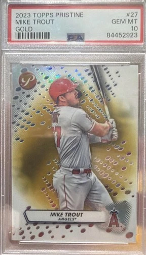2023 Topps Pristine - Mike Trout #27 Gold Refractor /50