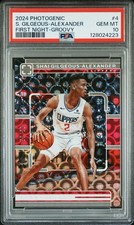 2024-25 Panini Photogenic First Night Shai Gilgeous-Alexander Groovy /35 PSA 10