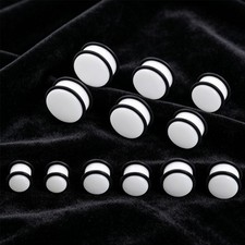 12PCS Gauges Kit Acrylic Taper Plug 00G-20MM Ear Stretching Set O-Ring Earring