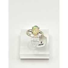 Ethiopian Opal Sterling Silver Handmade Ring Size 8
