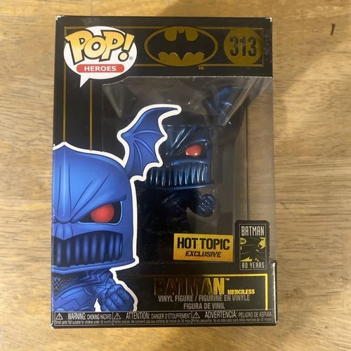 Funko Pop! DC Heroes Blue Metallic Merciless Batman #313  Hot Topic Exclusive