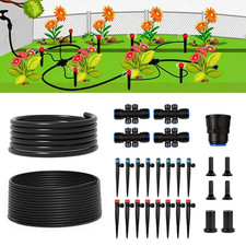 100FT Drip Irrigation System Kit, Quick Connect Garden Watering System, Easy
