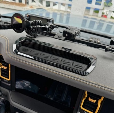 Carbon Fiber Look Dashboard Differential Switch Panel Cover Fit For Ford Bronco