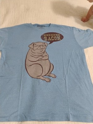 Bacon Piggy Humor Mens 2X Large T-Shirt Tee Farmer Meat Eater Cooking Chef 