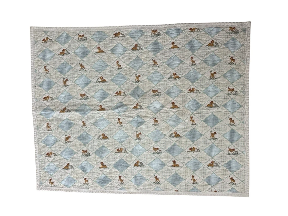 Manta Edredón Bebé Bambi & Thumper De Colección Disney Reversible Cuna Guardería Decoración Foto 2 de 4