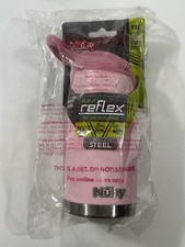 Nuby Thirsty Kids No Spill Flip-It Reflex Stainless Steel Travel Cup Pink 10oz