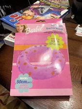Barbie Inflatable Swim Ring 50cm 2000 Y2K HTF Halsall Beach Barbie Gear Line