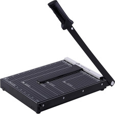 12  Heavy Duty Metal Paper Cutter - 15 Sheet High Capacity Guillotine Trimmer wi