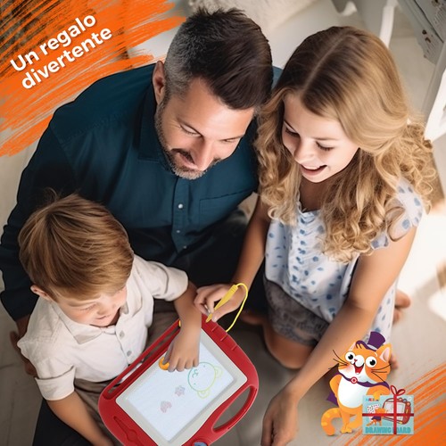 Lavagna Magnetica per Bambini Magicat 8,5 Pollici I Lavagnetta Cancellabile c - Foto 6 di 7
