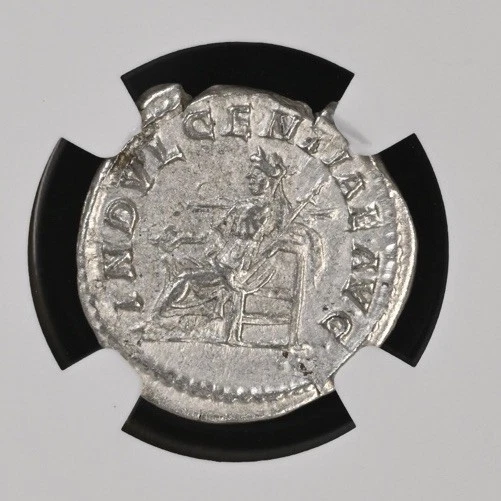 NGC Ch VF Denarius Caracalla AD198-217 NGC Certificado de Antiguos - Elección Muy Fina Foto 4 de 4