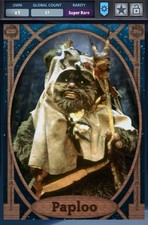 DIGITAL Star Wars Card Trader 2026 Ewoks Box Forest Moon Motion Blue Paploo