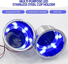 Casa rodante 2 piezas azul LED de acero inoxidable con desagüe y LED barco marino