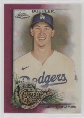 2022 Topps Allen & Ginter Chrome Magenta Refractor /199 Walker Buehler #27 1j4c