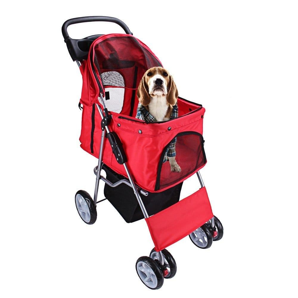 Poussette chien chat transport animaux de compagnie petite taille avec freins
