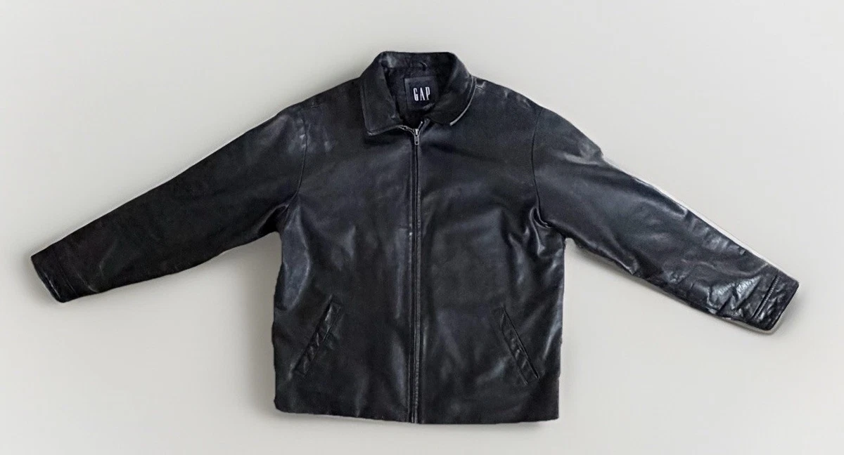 ジャケット・アウター 90-00s GAP Leather Jecket BLACK Gap Black Leather Outer Shell Coats, Jackets & Vests for Men for