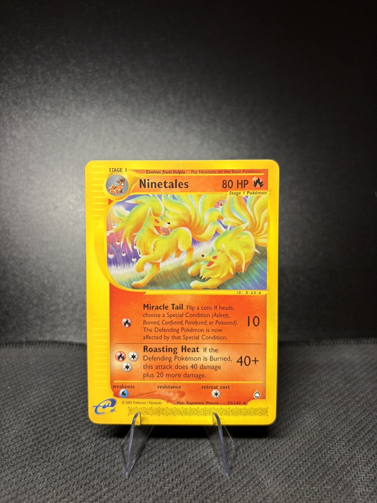 Ninetales 25/147 Aquapolis E Reader Pokemon Card NM