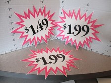 Baskin Robbins ice cream 1980s store display sticker sign 3 PRICE 1.99 1.49