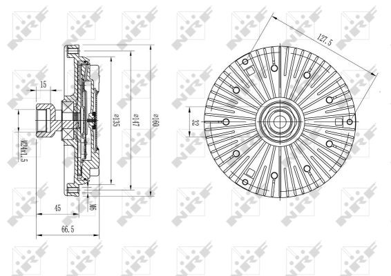 Radiator Fan Viscous Coupling fits BMW X5 E53 3.0D 01 to 06 Clutch NRF Quality - Image 23