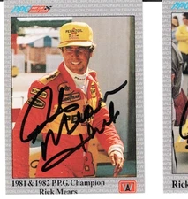 RICK MEARS SIGNED 1991 PPG CARD #94 INDY LEGEND - 1