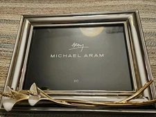 Michael Aram Picture Calla Lily frame 5x7 Nickel Plated Gold Tone Enamel