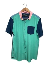 William Murray Shirt Mens Large Multicolor Colorblock Performance Stretch Golf