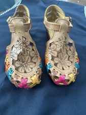 Women s Tan Leather Mary Jane Wedge Heels Flo...