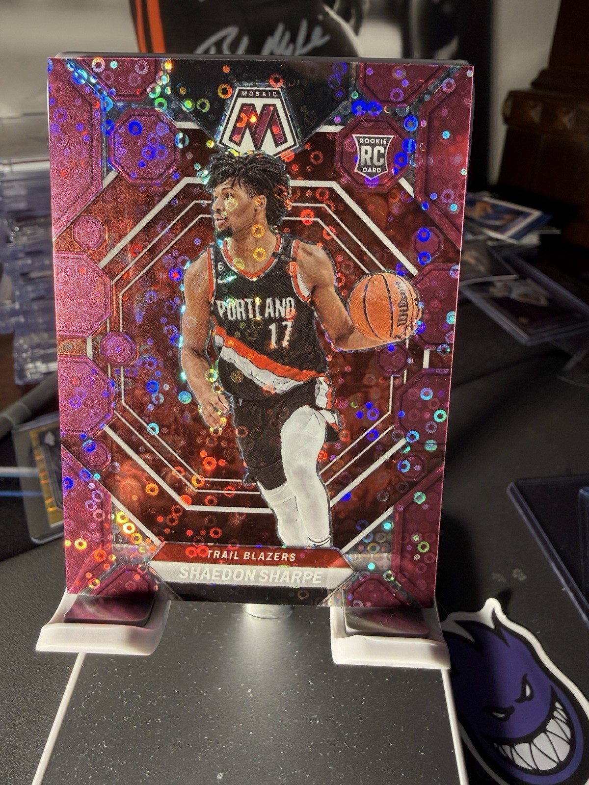 2022-23 Mosaic Shaedon Sharpe RC Fast Break Pink #/20 Trail Blazers