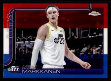 2025-26 Topps Chrome #238 Lauri Markkanen Red White and Blue Refractor Utah Jazz